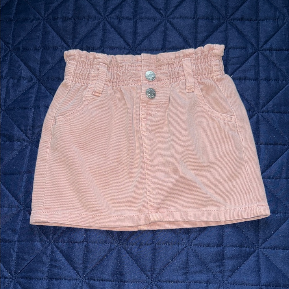 Denim&Co Light Pink Paperbag Skirt